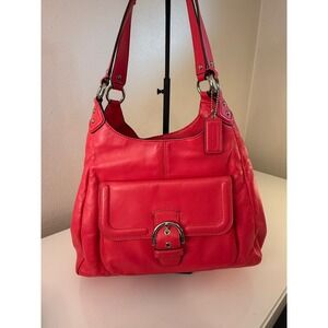 Coach Campbell Leather Hobo Bag‎ Raspberry Pink C1480-F24686